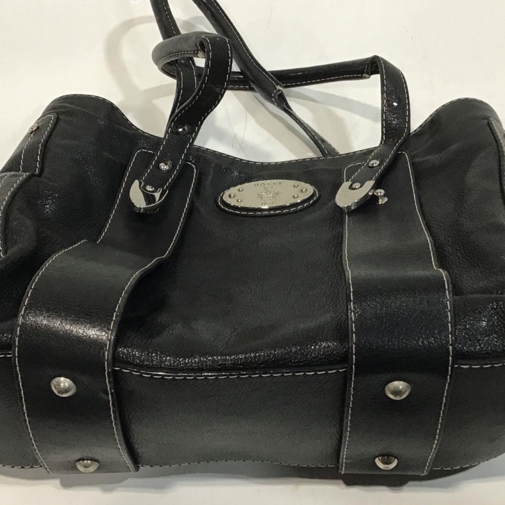 Women’s Bally Stylish Black Leather Satchel Shoulder Bag